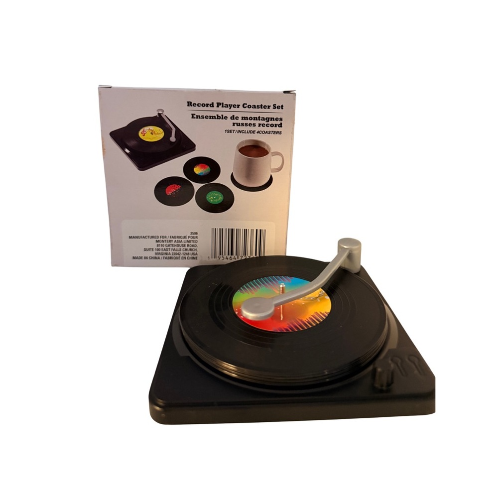 Record Player Coaster Set